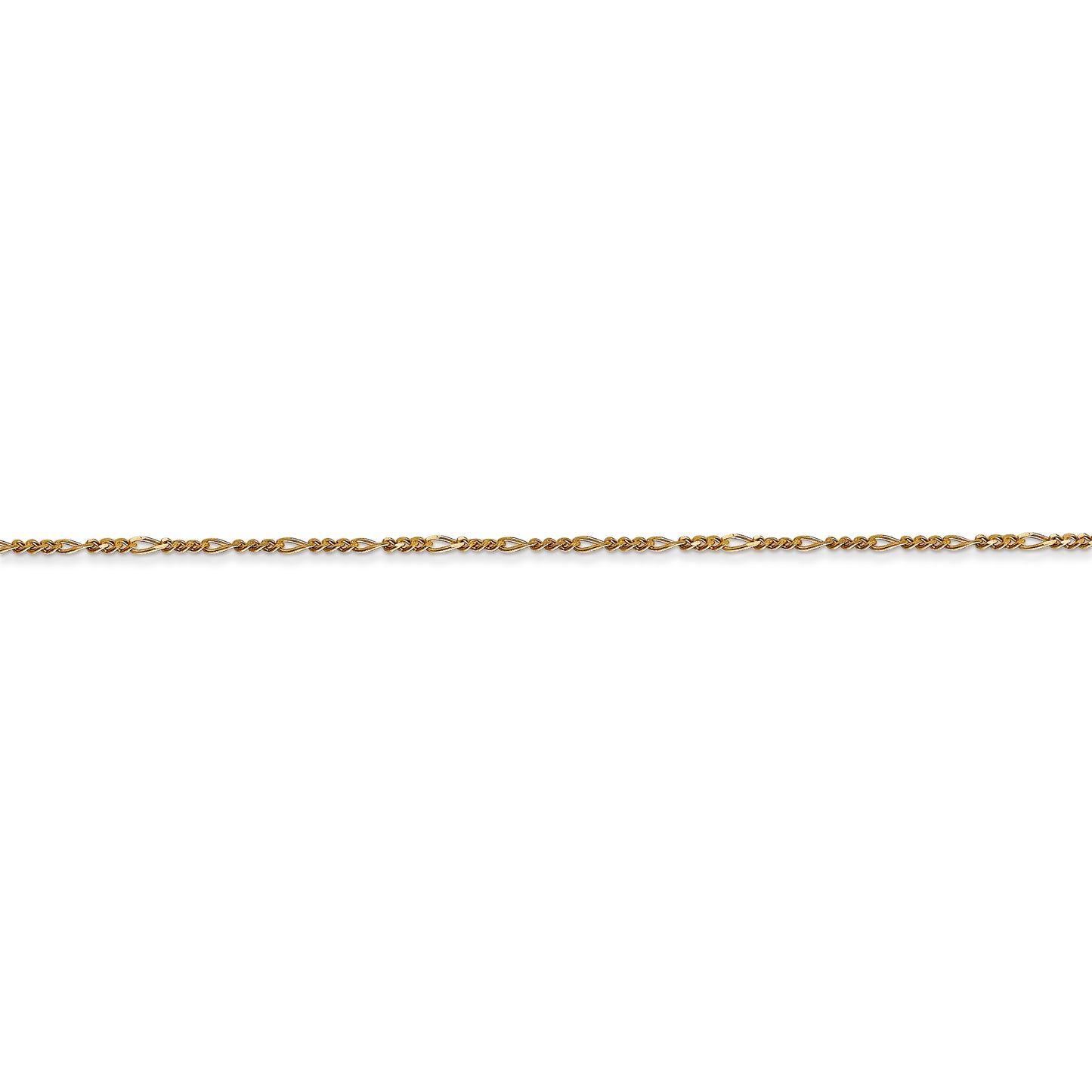 14K 6.25mm Flat Figaro with Lobster Clasp Chain