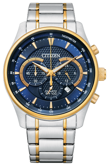 QUARTZ-MEN QUARTZ WR100 SST BRAC BLUE