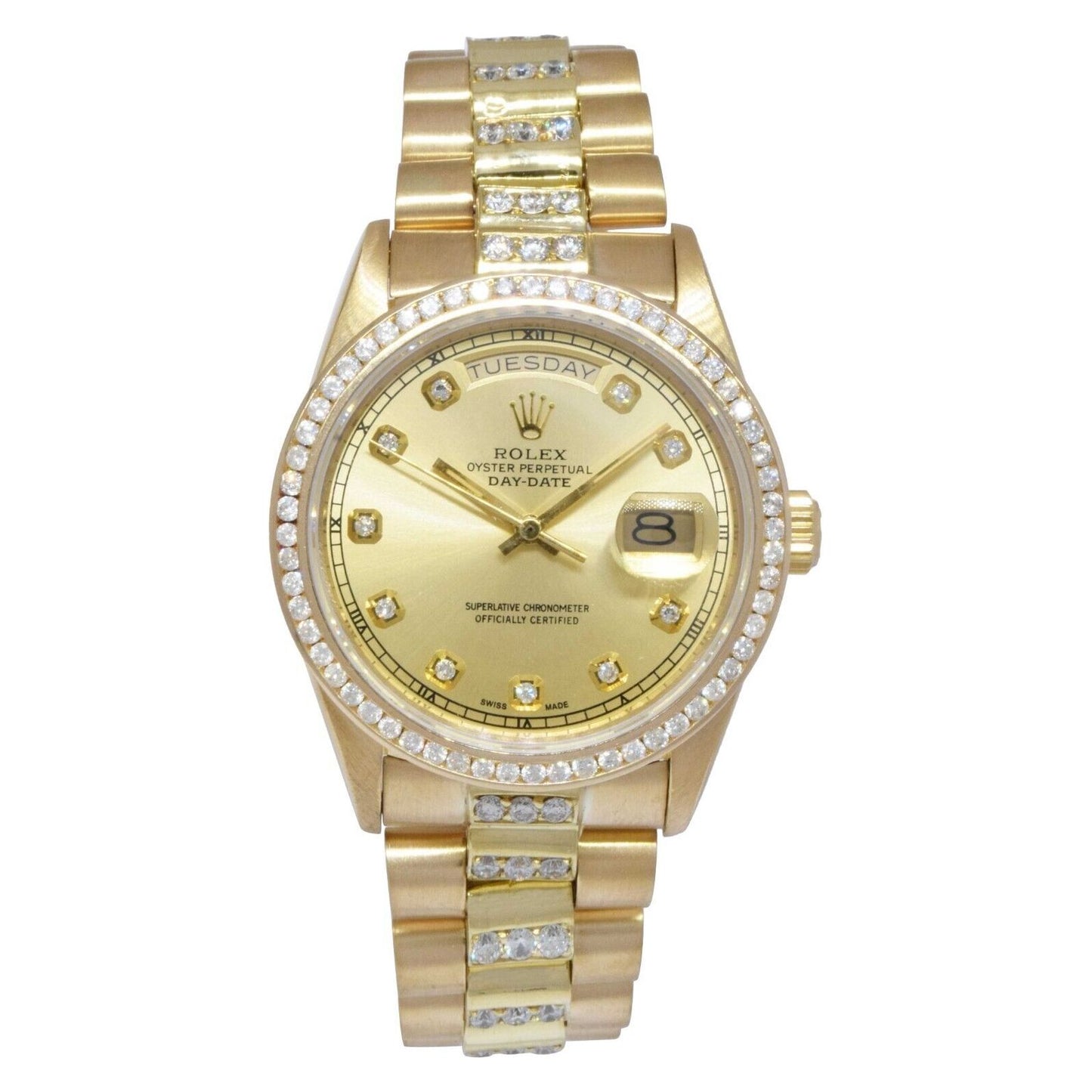 Rolex Day-Date President 18k Yellow Gold Diamond Dial (Preowned)