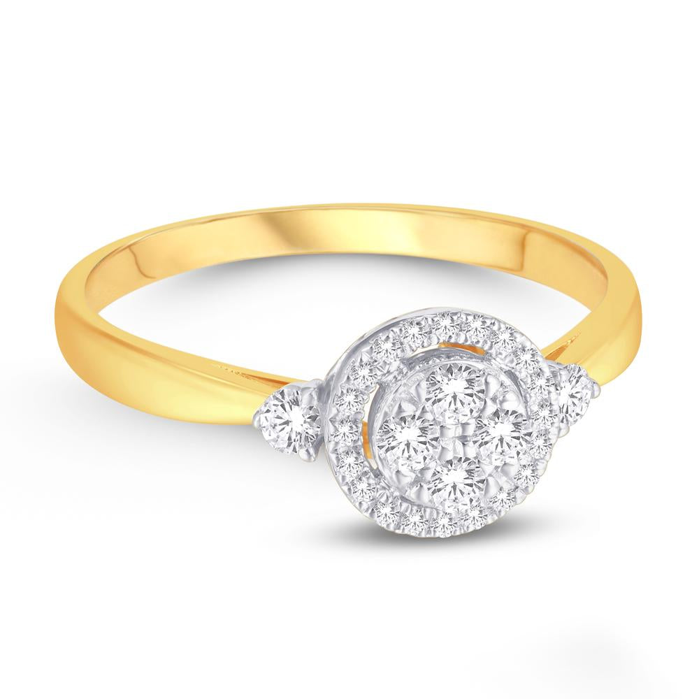 10KT Yellow Gold 0.25 Carat Round Ladies Ring-0224044-YG