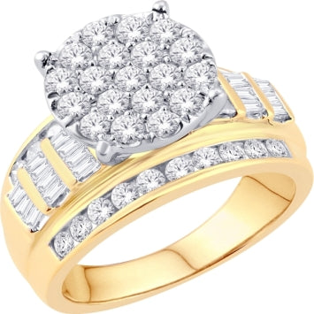 10KT Yellow Gold 1.00 Carat Round Ladies Ring-0226067-YG