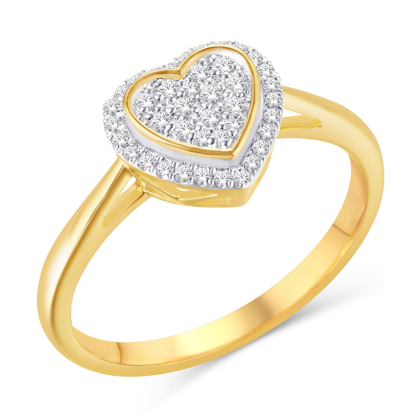 10KT Yellow Gold 0.20 Carat Heart Ladies Ring-0226210-YG