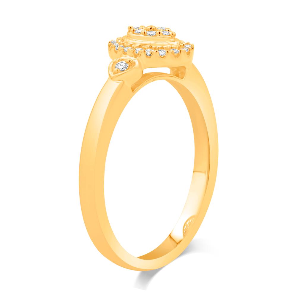 10KT Yellow Gold 0.16 Carat Oval Ladies Ring-0232182-YG