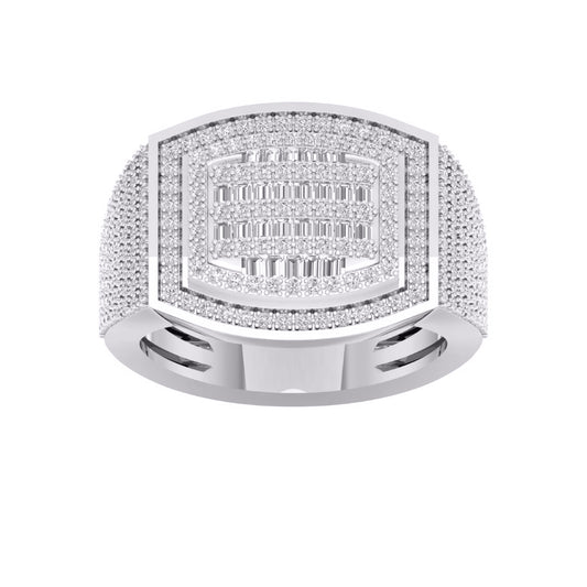 10KT White Gold 1.00 Carat Classic Mens Ring-0327007-WG