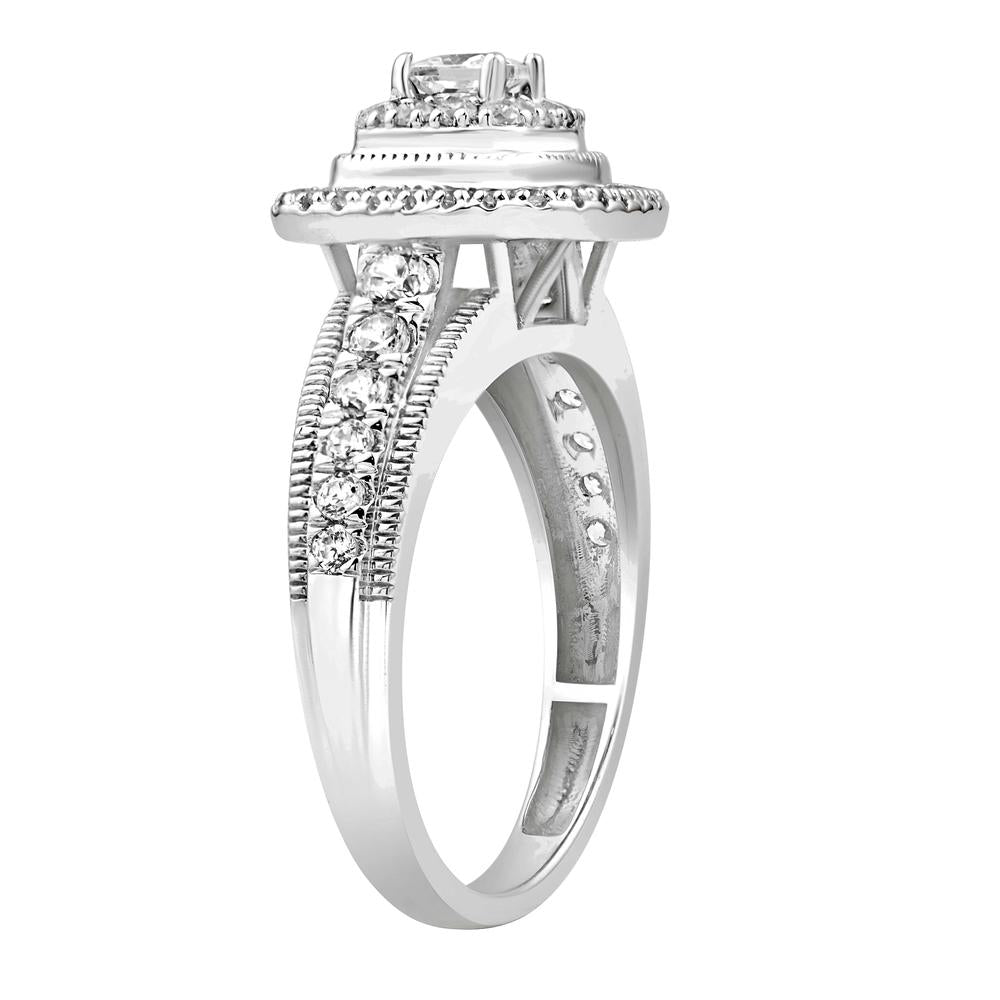 14K White Gold 0.98 Carat Uno Bridal Ring-0532645-WG