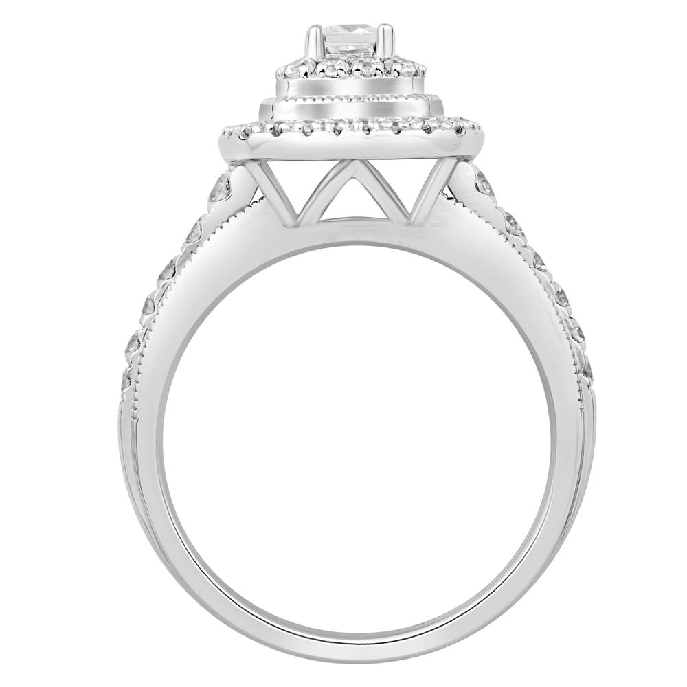 14K White Gold 0.98 Carat Uno Bridal Ring-0532645-WG