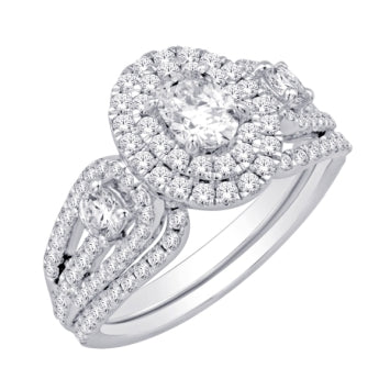 14KT 1.75CTW (CTR:0.45CT)CTW SOLITAIRE UNOCERTIFIED BRIDALSET