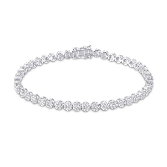 10KT White Gold 2.00 Carat Ladies Bracelet-1225836-WG