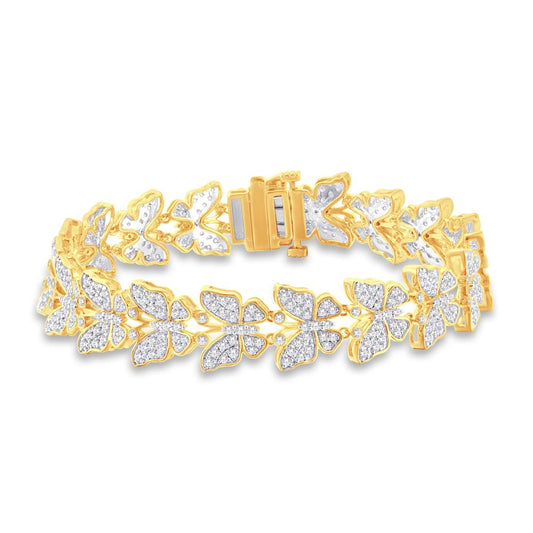 10KT Yellow Gold 3.39 Carat Butterfly Bracelet (7 INCH)-1225867-YG