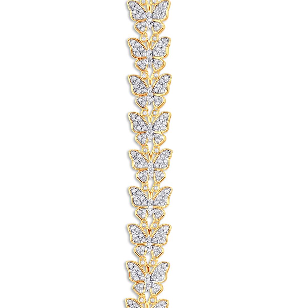 10KT Yellow Gold 3.39 Carat Butterfly Bracelet (7 INCH)-1225867-YG