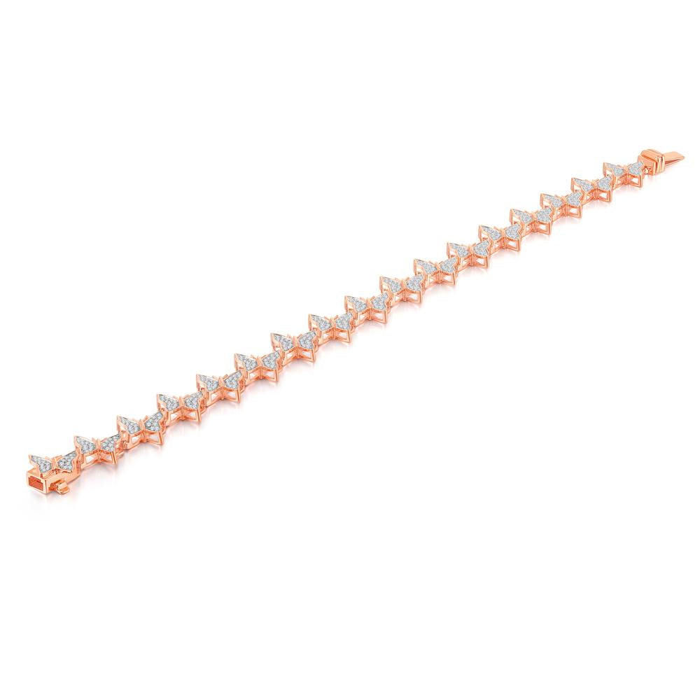 10KT Rose Gold 0.96 Carat Ladies Bracelet (7 INCH)-1225868-RG