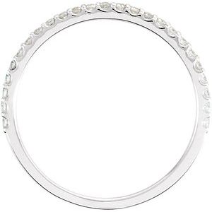 14K White 1/4 CTW Natural Diamond Band