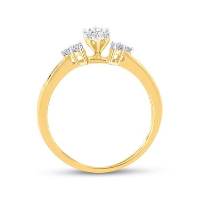 14K YELLOW GOLD MARQUISE DIAMOND BRIDAL WEDDING RING SET 1/2 CTTW (CERTIFIED)